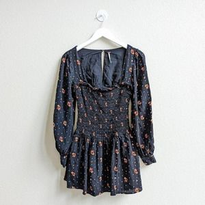Free People Floral Mini Dress Sz XS